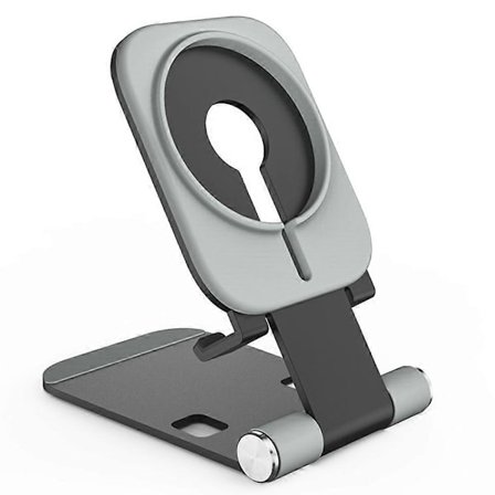 Telefonstativ Kompatibelt med MagSafe-laddare Vikbart Trådlöst Laddare Telefonhållare Vagga - Mörkgrå