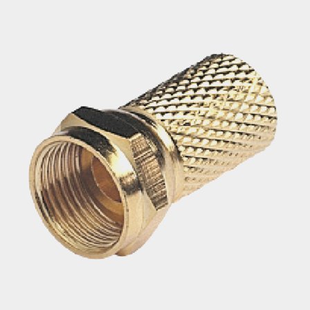 Glomex F-kontakt till 6mm kabel (koaxial) guldpläterad