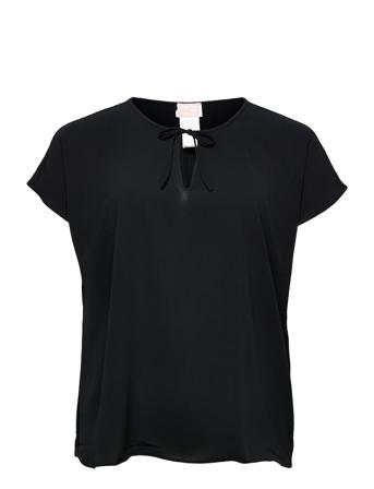 Bisso T-shirt Top Sort Persona By Marina Rinaldi