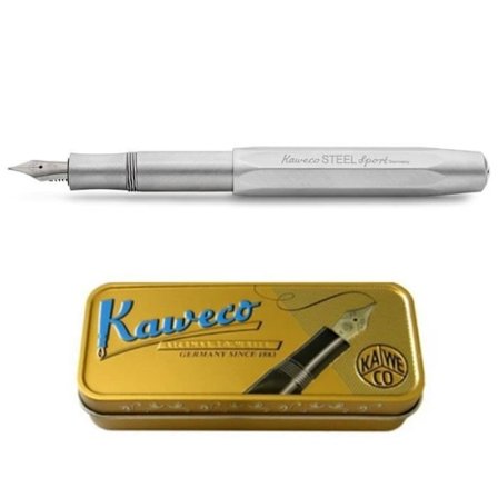 Kaweco Sport Steel Reservoarpenna, rostfritt stål, BB (extra stor)