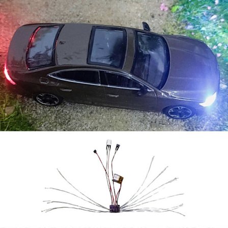 1/64 politi Modellbiler LED for Modifik Fjernkontroll Belysning Elektronisk sett LSH