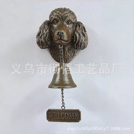 Dørklokke Bjelle Hundeformet Velkomst Dørklokke Resin Dyre-Tema Klokke Funksjonell