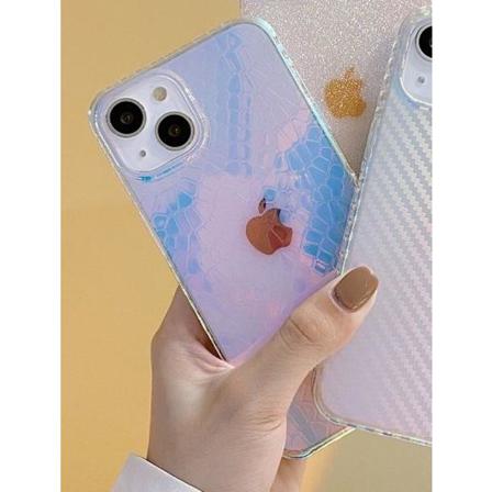 Iphone 13, Pro & Max Aurora Holografiskt Skal Med Fiskfjälls Mön Multicolor One Size