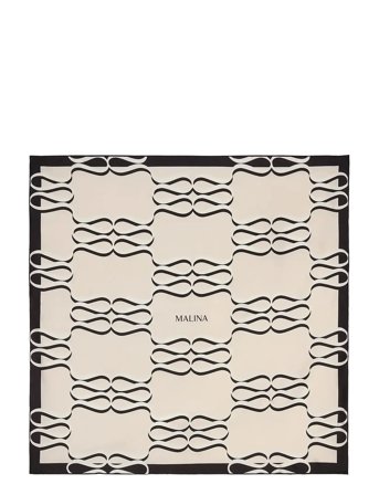 Silk Twill Scarf 65X65 Cream Malina