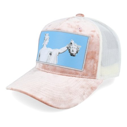 Calza Pennello - Rosa trucker Caps - Perseus With The Head Of Medusa Velvet Peach/Ivory @ Hatstore