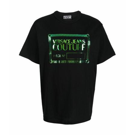 Versace Jeans Couture, T-Shirts Zwart, Heren, Maat:M