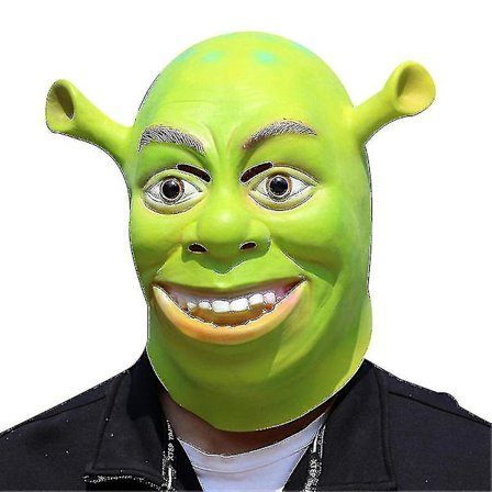Latexmaske eller handsker til Shrek Cosplay, Halloween Kostume Cosplay Maske