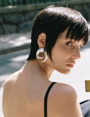 Blue Billie Saturn Earrings - Silver - ONE SIZE