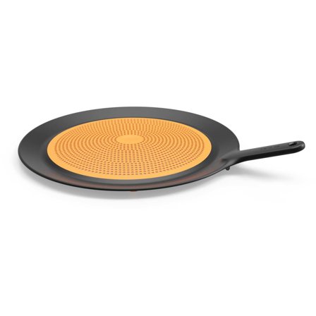 Fiskars Functional Form stænklåg i silikone, Ø 30cm. - Sort og orange | KitchenOne