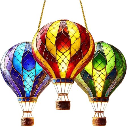 Luftballong Juledekorasjon, 14,3 x 20 cm, Fargerik Hengende, Utendørs Hage, Rom, Gård, Høytid, Thanksgiving, Bursdagsdekorasjon