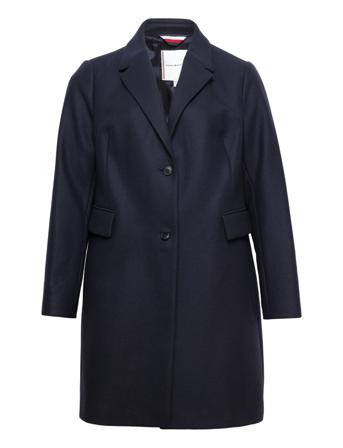 Crv Wool Blend Classic Coat Outerwear Coats Winter Coats Blå Tommy Hilfiger