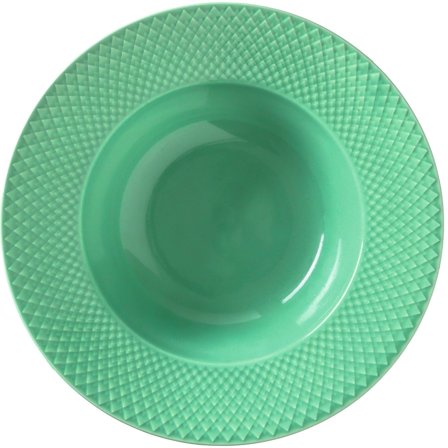 Lyngby porcelæn Rhombe Color dyb tallerken 24,5 cm grøn | KitchenOne