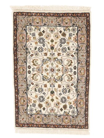 Handgeknüpft Bidjar Indisch Teppich 60X90 Beige/Braun