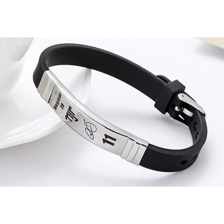 Silikonarmbånd i rustfrit stål 21cm / Neymar