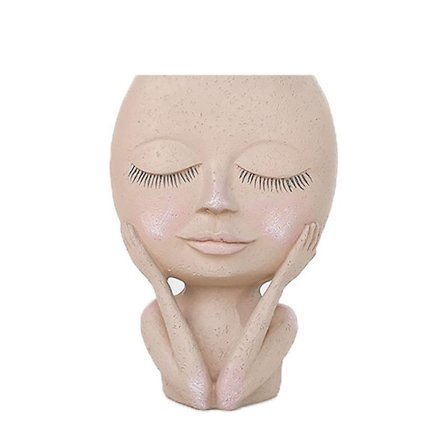 Hode Blomsterpotte, Vask Potte Blomsterpotte, Dame Ansikt Blomsterpotte