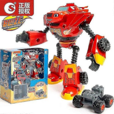 Deformeret Robotbil Legetøj Actionfigur Model Børnelegetøj Julegaver - Blaze Monster Machines Anime