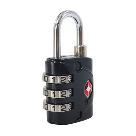 TSA Customs Code Lock Bagage Lösenordslås SVART