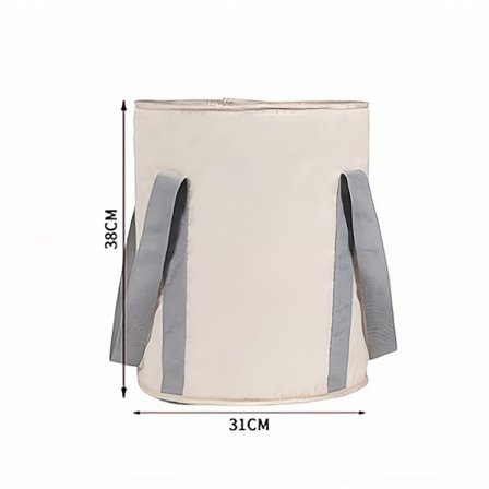 Resbar hopfällbar isolerad ansikts- och fotväsksväska-beige