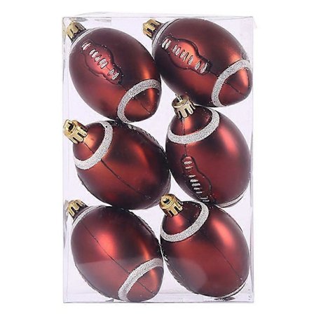 Julekuglesæt 6 cm Sportsbolde Tema Juletræspynt Vedhæng til Juledekoration [DB]