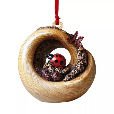 1 stk. Håndlaget Søt Dyr Julepynt Hengende Smykke Ornament For Juletre Dekor Coccinella septempunctata