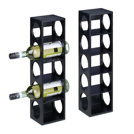 Svart vinställ set om 2