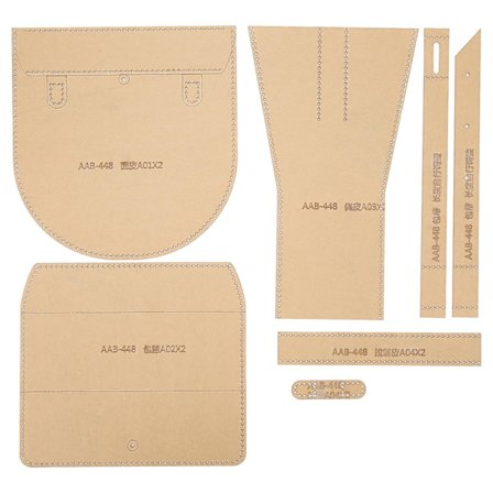 Sanoma laukku akryyli stencil kirkas läpinäkyvä tarkka leikkaus kevyt olkalaukku malli DIY nahkatyö