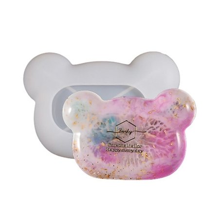 Rund rektangulær bjørnehovedskål silikoneform 03 03