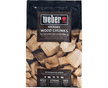 Weber Wood Chunks Hickory 1,5 kg - Hickory rökträ perfekt för nötkött, vilt och fläskkött