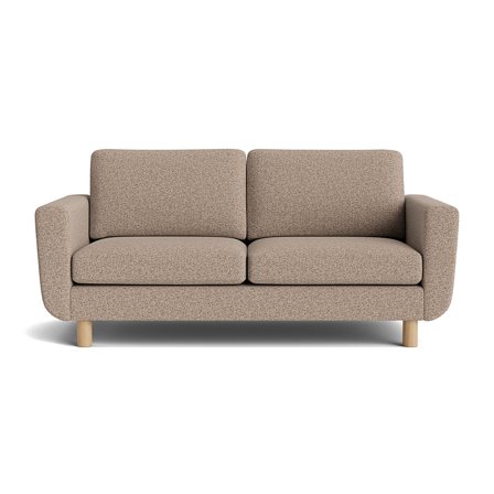 Haven 2-Sitzer-Sofa in Puente Greige, modernes skandinavisches Design, bequeme Polsterung für Wohnzimmer, kompakte Maße 86cm, zeitloser Stil.