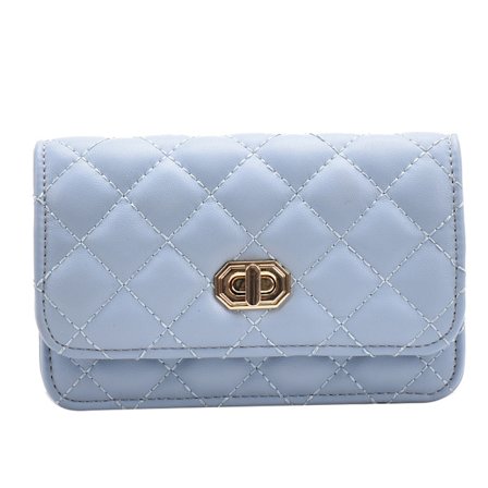 Kvinne kjede veske crossbody skulder liten clutch, 1 stk - lyseblå