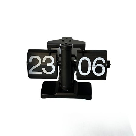 Vintage Flipklocka i Metall med Självvändande Siffror