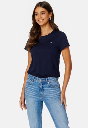 GANT Reg Shield SS T-shirt Evening Blue Klær