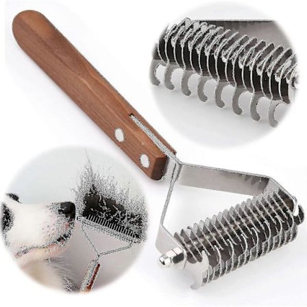 Coat King Børste til Hunde og Katte, Kæledyrspleje Kam Udredningsrive Reducerer Dramatisk Hårtab