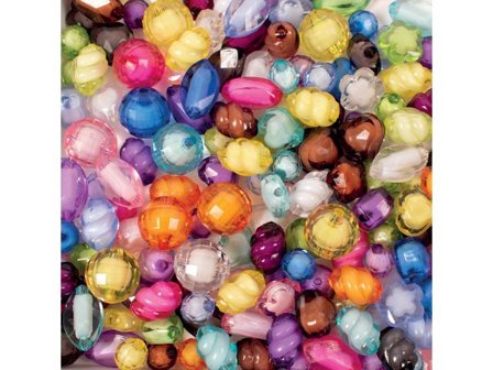 Pärlor facett blandade former 350/fp - Lyreco - Skola och förskola - Hobbymaterial - Pärlor