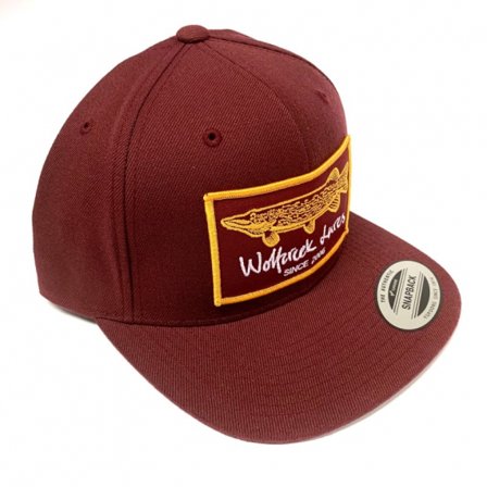 Wolfcreek Pike Patch Fitted Snapback - Burgundy