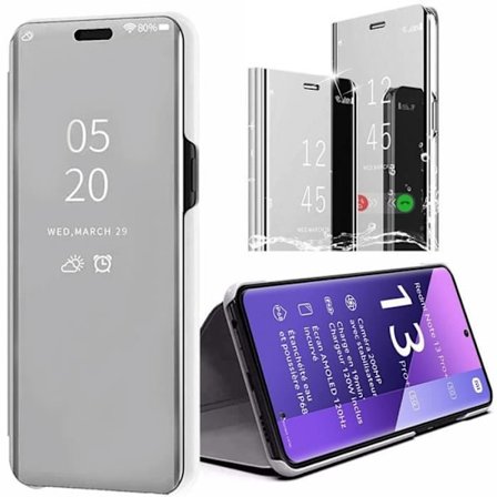 Coque - E.F.CONNECTION - til Xiaomi Redmi Note 13 Pro+ 5G - Stødabsorberende - Indbygget støtte - Sølv