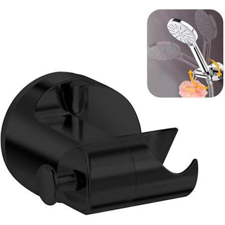 Brusehovedholder - Stor sugekop - Ingen boring nødvendig - 360° justerbar - Sort