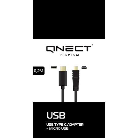USB 3.1 C male - USB 2.0 type B Micro male, 0.2m