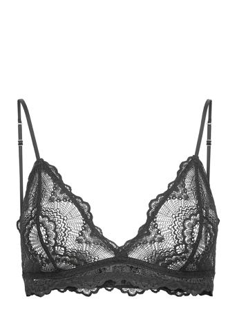 Saboteur Lace Bralette Lingerie Bras & Tops Soft Bras Triangle Bras Musta Understatement Underwear