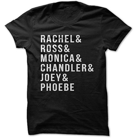 Rachel & Ross & Monica & Chandler & Joey & Phoebe - Rolig T-shirt - Made On Demand In Usa