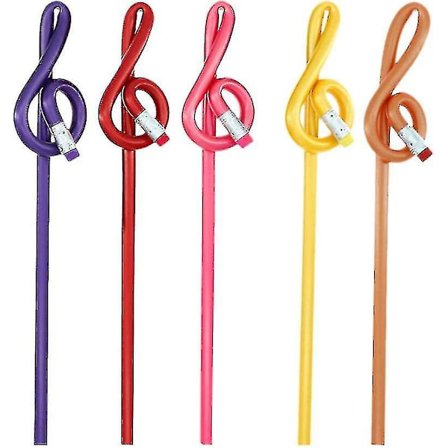 Musikblyanter Musiknoter Penne Musik G-nøgle Bøj Blyant G-nøgle Blyant Musikelsker Papirvarer Gave Kreativ Nyhed Blyanter Kompatibel Med Wr