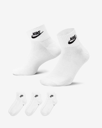 Nike - Nsw Everyday Essential Ankle Socks 3Pr - White/Black
