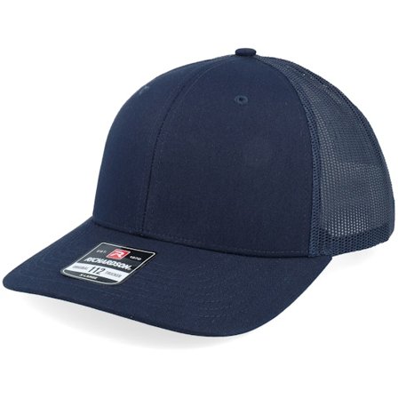 Richardson - Blau Trucker Cap - 112XL Solid Navy X-Large Trucker @ Hatstore
