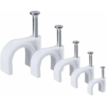 500 stk. runde kabelbindere med stålsøm, 5 forskellige størrelser 4mm/5mm