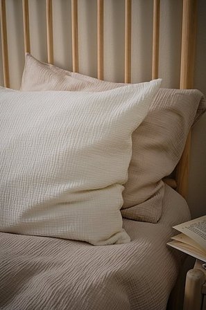 Jotex - Pudebetræk i Musselin 50x60 Cm Naturlig hvid - AMILIA - Køb Pudebetræk hos Jotex