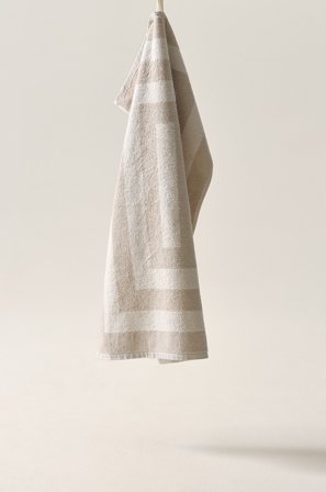 Jotex - Håndkle 50x70 Cm Beige/hvit - WILLIAM - Kjøp Håndklær hos Jotex