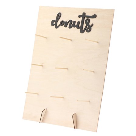 Wooden Donuts Wall Display Stand Hållare - Candy Sweets Donut