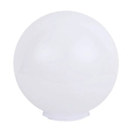 Ulkokäyttöön tarkoitettu pallomainen lampunvarjostin Pyöreä valkoinen pylväsvalaisimen kupu 30 cm halkaisija 140 mm aukko
