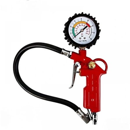 SHINING HOUSE Dekktrykkpistol for bil og lastebil med 72 mm dekktrykkmåler