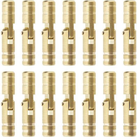 30 stk. skjulte messinghængsler, cylinderformede faste hængsler, skjulte cylindriske hængsler, møbelhængsler, skjulte hængsler til gør-det-selv 